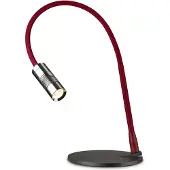 OLIGO A Little Bit LED-Tischleuchte-Chrom-Rot matt-mit LED (3000K)