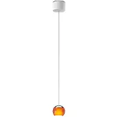 OLIGO Balino LED-Pendelleuchte 1-flammig mit unsichtbarer Höhenverstellung-Chrom-Orange-mit LED (2700K)