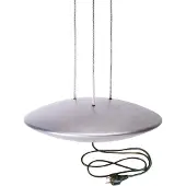 OLIGO Bel-Air LED-Pendelleuchte-Blattsilber-Set mit Bodendiskus-mit LED (2700K)