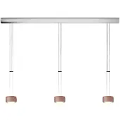 OLIGO Grace LED-Pendelleuchte 3-flammig-Satin Copper-mit Tunable White (2200K - 5000K)