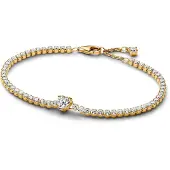 Pandora Classic Stone Gold coloured Hearts Bracelet 560041C01