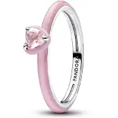 Pandora 193088C02 Damenring Silber Rosafarbenes Chakra Herz