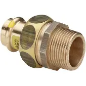 Viega Verschraubung PROFIPRESS-G 2654 15x1/2 AG, aus Rotguss, 379391, für Gas