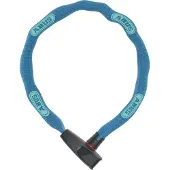 ABUS Kettenschloss Catena 6806K – Leichtes Fahrradschloss aus gehärtetem Stahl mit modischem Textilschlauch – Vierkantkette mit -Sicherheitslevel 6 – 85 cm – Blau