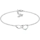 Elli DIAMONDS Armband Herz Anhänger Liebe Diamant (0.015 Ct.) 925 Silber Elli DIAMONDS Silber