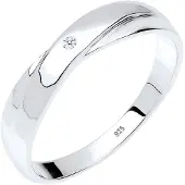 Elli DIAMONDS Ring Geschenkidee Diamant 0.015 Ct. 925 Silber Elli DIAMONDS Weiß