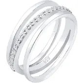 Elli Ring Wickelring Band Kreuz Zirkonia Modisch 925 Silber Elli Premium Silber