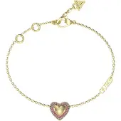 GUESS Damen Gold Zirkonia Herz Armband