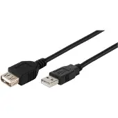 Vivanco ViVancoUSB 2.0, 1.8m, 1,8 m, USB A, USB A, USB 2.0, Männlich/Weiblich, Schwarz