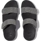 Original Brands FITFLOP Lulu verstellbare Shimmerlux-Sandalen GRAU 42
