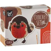 Creative Craft Group Kreatives Bastelgruppen-Häkelset Rotkehlchen – inkl. Nadel und Faden