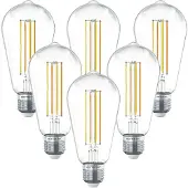 HOFTRONIC™ Smart LED-Glühlampe E27 7W 806lm ST64 Dimmbar 1800-3000K Transparent