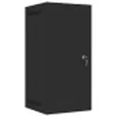 Lanberg WF10-2312-00B, Wandmontiertes Regal, 12U, 20 kg, 8,27 kg, Schwarz