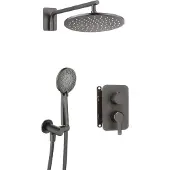 Deante Unterputz-Duschset, mit Mischbox Regen, Titanium