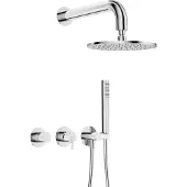 Deante Concealed shower set with overhead shower - with horizontal mixer