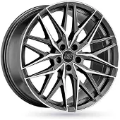 MSW Alufelge 50 9X22 5X108 Et 38 Matt Gun Metal Full Polished (Mgmfp)