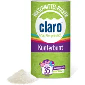 Claro Waschmittel Kunterbunt Colorwaschmittel, Pulver, ökologisch, 1 kg, Waschladungen 35