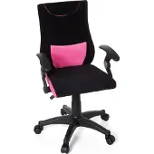 Hjh OFFICE KIDDY PRO AL - Kinderdrehstuhl Schwarz / Rosa