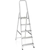 Hjh OFFICE SOLID III | 5 Stufen - Klappleiter Aluminium