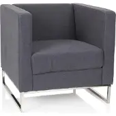 Hjh OFFICE BARBADOS | 1-Sitzer - Loungesessel Dunkelgrau