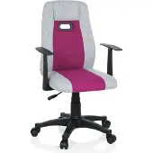 Hjh OFFICE KIDDY EXTRA - Kinderdrehstuhl Grau / Pink