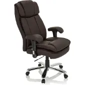 Hjh OFFICE BUILDER XXL I | Kunstleder - XXL Drehstuhl Dunkelbraun