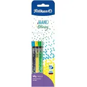 Pelikan inky Neon, Blau, Grün, Gelb, Fein, Rund, 0,5 mm, Deutschland, Sichtverpackung