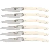 Laguiole Jean Dubost Messer Set 6 tlg., Acrylic Ivory
