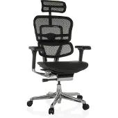 Hjh OFFICE Luxus Chefsessel ERGOHUMAN GEN2 Ergonomischer Bürostuhl mit Armlehnen (höhenverstellbar) Leder/Netzstoff Drehstuhl für Büro, Zuhause