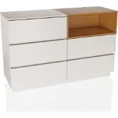 Hjh LIVING Sideboard MELMO S Kommode Schrank Grifffräsung 76.0 x 120.0 x 40.0 cm