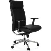 Hjh OFFICE Profi Chefsessel CURYO Ergonomischer Bürostuhl mit Armlehnen (höhenverstellbar) Kunstleder Drehstuhl für Büro, Zuhause