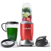NutriBullet NB907R, Kochmixer, 0,9 l, Eis-Crusher, 900 W, Rot, Silber