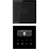 JUNG DABLS1BTSW Smart Radio DAB+ Bluetooth, Set Mono 1fach, Serie LS, schwarz DAB LS1 BT SW