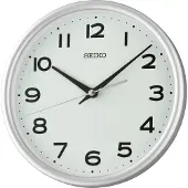 Seiko QXA836S Wand- und Tischuhr Quarz mit Leisegang Silberfarben