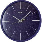 Seiko QXA828A Wanduhr Quarz mit Leisegang Blau