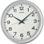 Seiko QXA835S Wanduhr Quarz Silberfarben Gut Ablesbar