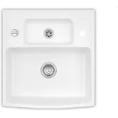 SYSTEMCERAM KeraDomo Elementspüle CENTRA 60 GRÖNLAND für AP-Tiefe 60 cm - Excenterbedienung / / Keramikspüle
