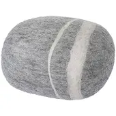 Myfelt - Kieselstein Pouf Carl M, hellgrau meliert