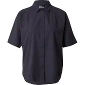 Jack Wolfskin Kurzarmhemd "SIERRA QUEST SS SHIRT W", Damen, Gr. S, N-Gr, blau (schwarz navy), Obermaterial: 100% Polyester, Hemden Kurzarmhemd, mit Karomuster, aus leichtem Gewebestoff, geruchshemmend
