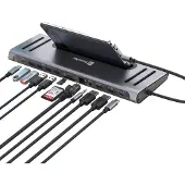 Xtrememac XWH-CDH-13, USB 3.2 Gen 1 (3.1 Gen 1) Type-C, Grau, SD, SDHC, SDXC, DisplayPort, HDMI, RJ-45, USB 3.2 Gen 1 (3.1 Gen 1) Type-A, USB 3.2 Gen 1 (3.1 Gen 1) Type-C, VGA, Aluminium, 1 Stück(e)