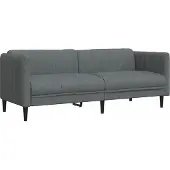 vidaXL Sofa 3-Sitzer Dunkelgrau Stoff