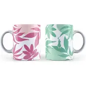 Bialetti SS2024003, Set, 0,32 l, Grün, Rose, Weiß, Porzellan, Becher, Kaffee