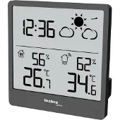 Techno Line WS 9138 Digitale Wetterstation Grau Akku