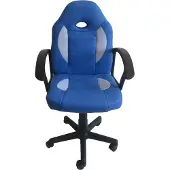 HTI Schreibtischstuhl Junior höhenverstellbar ergonomischer Drehstuhl Blau