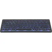 Gembird KB-BTRGB-01-DE, Mini, Kabellos, Bluetooth, QWERTZ, LED, Schwarz