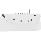 Beliani Whirlpool-Badewanne 170 x 80 cm rechteckig Sichtfenster Farblichttheraphie Modern