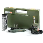Proxxon Micromot Gravier-Komplettset mit "Probierglas", Vorlagen im Kunststoffkoffer