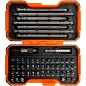 Bahco 54-teiliges Bit-set 1/4 Zoll Für Sicherheits-schlitz-kreuzschlitz-pozidriv-sechskant-und Torx-schrauben