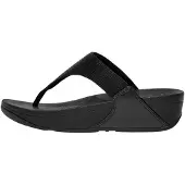 FitFlop Lulu Shimmerlux Toe-Post All Black Größe EU 39
