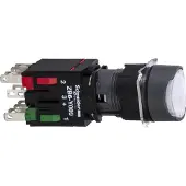 Schneider Electric XB6AW1B5B Leuchtdrucktaster, weiß Ø 16, flach, o. Rastung, 24 V, 1S+1Ö